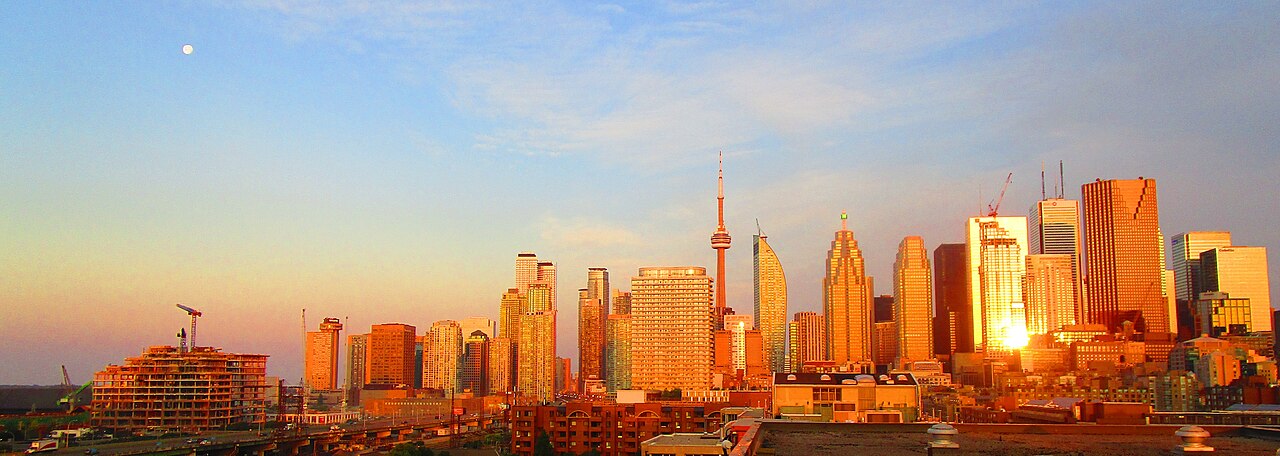 Toronto skyline with the CN Tower and downtown buildings